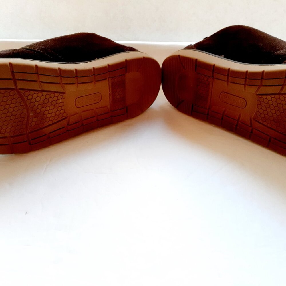 Sonoma Boys Boots Chukka Brown Faux Suede Ankle Fur Lining Slip On Size 5 - Picture 6 of 8